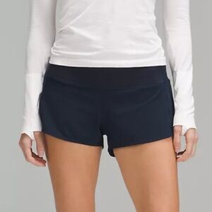 NWT LULULEMON SPEED UP LR SHORT 2.5 LINED NAVY - 10